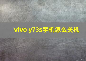 vivo y73s手机怎么关机